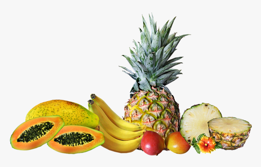 Fruit, Tropical, Healthy, Food, Pineapple, Paw Paw - Pineapples Png, Transparent Png