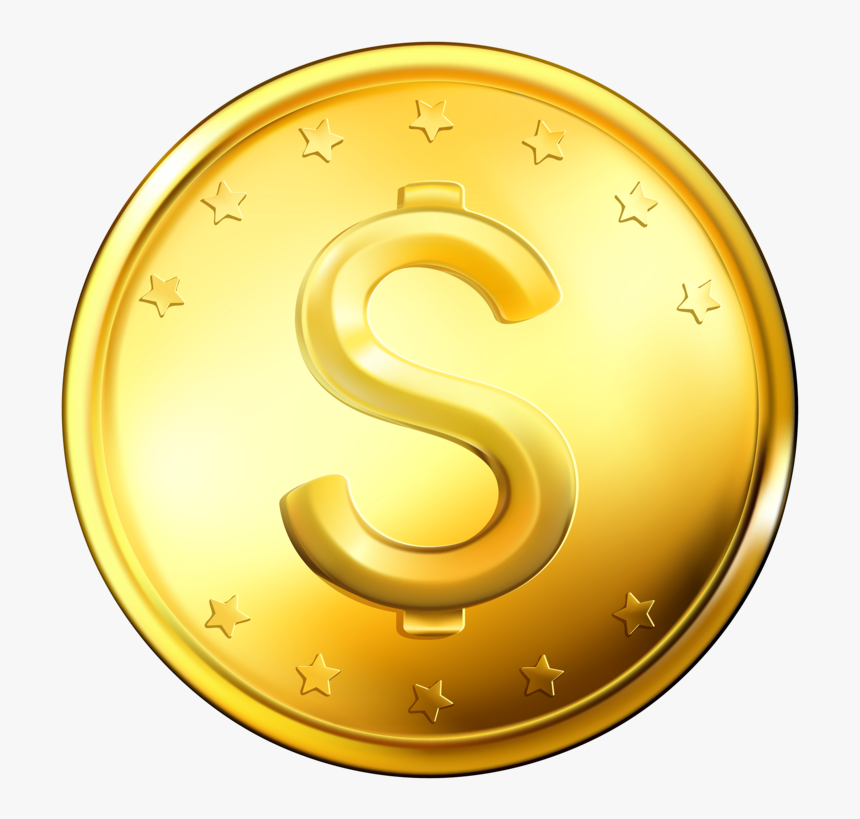 Gold Coin Png Clipart - Gold Coin Dollar Png, Transparent Png
