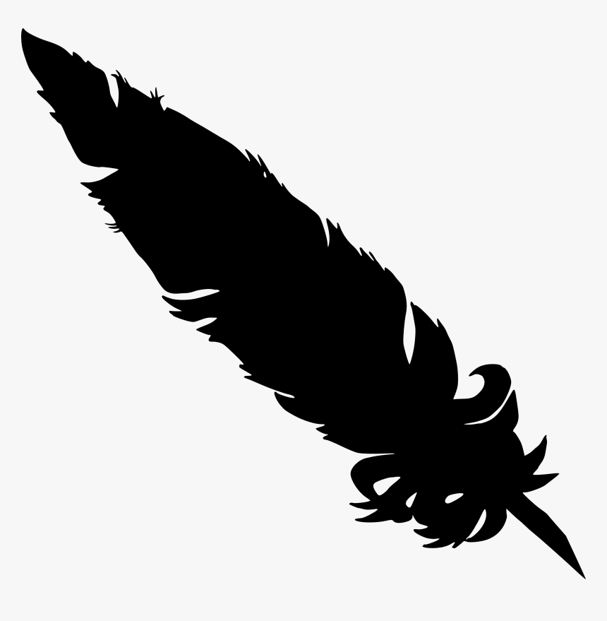 Feather Vector Image - Black Feather Transparent Background, HD Png Download