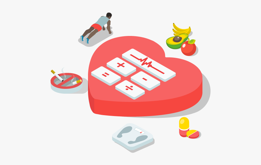Graphic Of A Heart Containing A Calculator S Arithmetic, HD Png Download