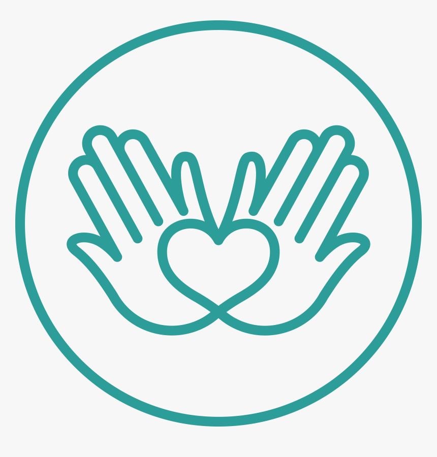 Circle Heart With Two Hands, HD Png Download