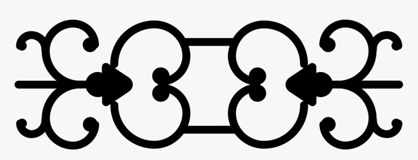 Curl Line Border Free Vintage Horizontal Curved - Portable Network Graphics, HD Png Download