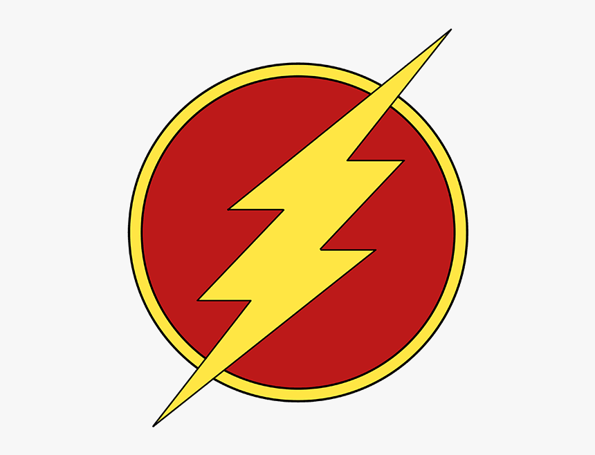 The Flash Symbol Png Flash Logo Drawing Easy, Transparent Png