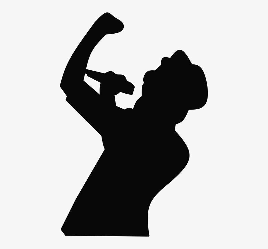 Silhouette, Singing, Entertainment, Emotional, Male - Man Singing