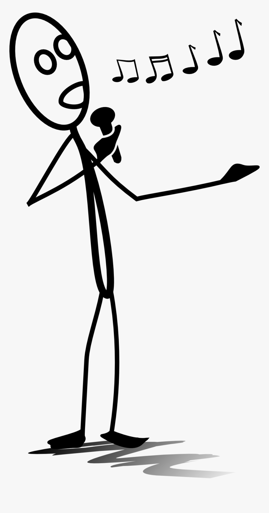 Clip Art Free Man Cliparts Download - Stick Figure Singing, HD Png Download