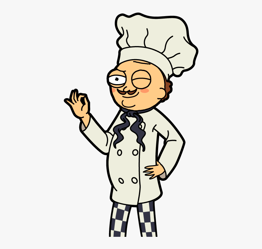 Rick And Morty Clipart Different Kind - Head Chef Morty, HD Png Download