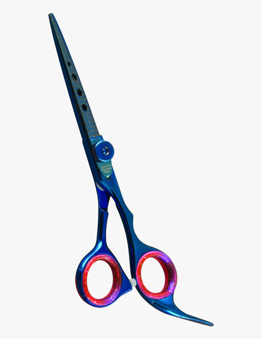 Samshears Professional Blue Titanium Cutting Barber - Scissors, HD Png Download