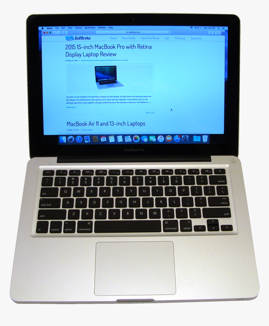 Laptop Clipart Laptop Apple - Macbook Pro 2012 13 Inch Keyboard, HD Png Download