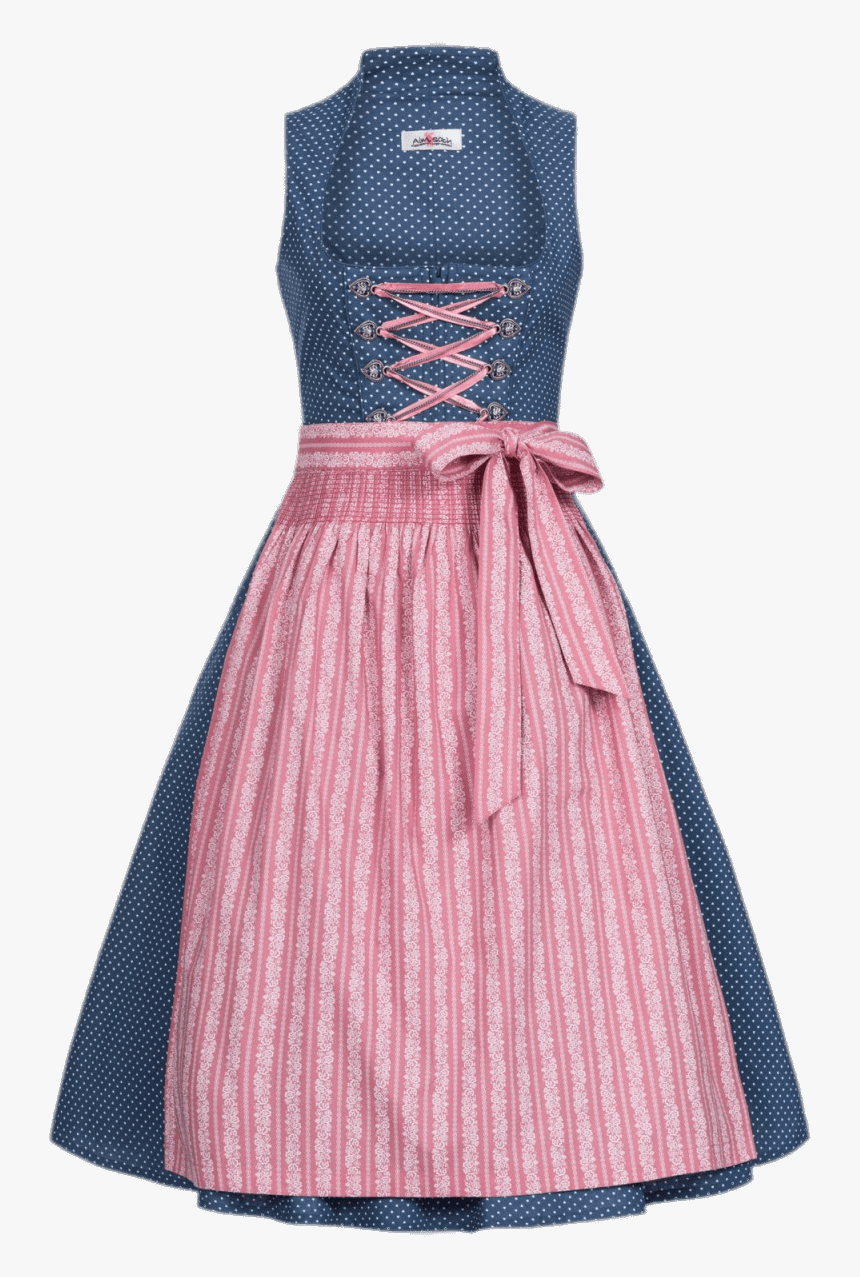 Blue And Pink Dirndl Dress - Dirndln Png, Transparent Png