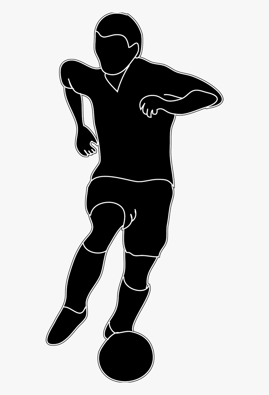 Soccer Player Silhouette With Ball - Dancing Woman Silhouette Vector, HD Png Download