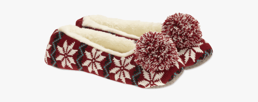 Women S Holiday Knit Ballet Slipper - Ballet Flat, HD Png Download