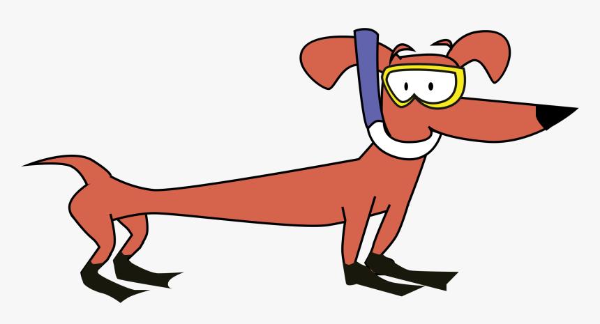 Dog Png Cartoon - Dog Is Diving Clipart, Transparent Png