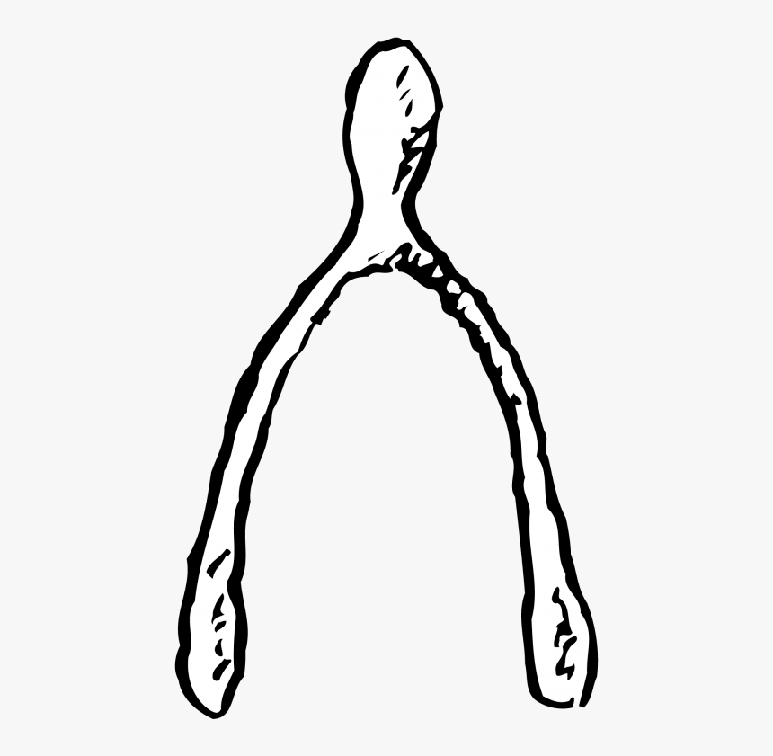 Transparent Stuffing Png - Black And White Wishbone, Png Download