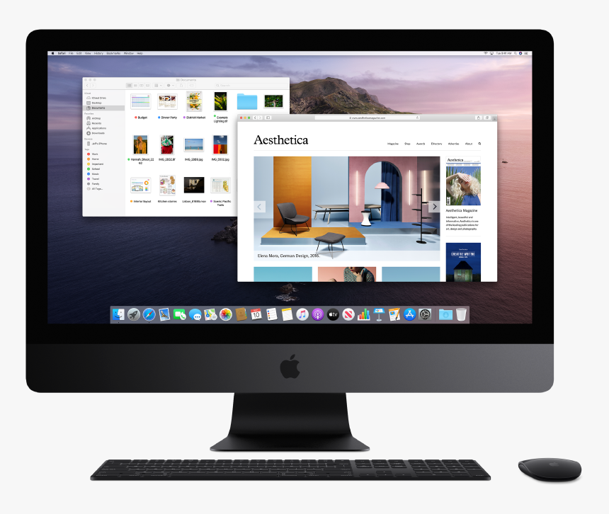 Imac Pro Display With Two Windows Opened - Imac, HD Png Download