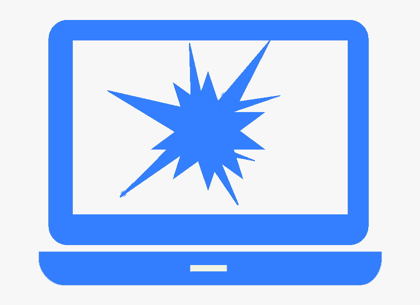 Blue Screen Png -smashed Laptop Screen, Hd Png Download, Transparent Png