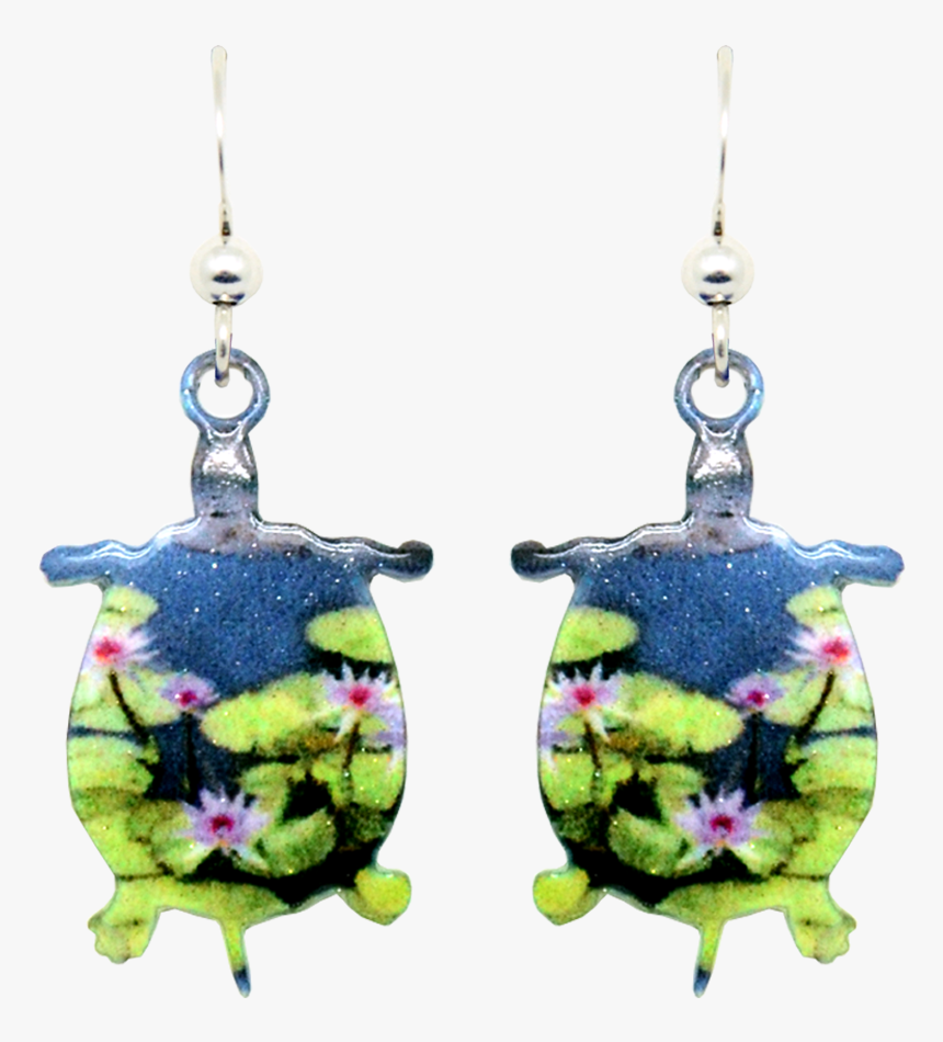 Pink Water Lilies Turtle, HD Png Download