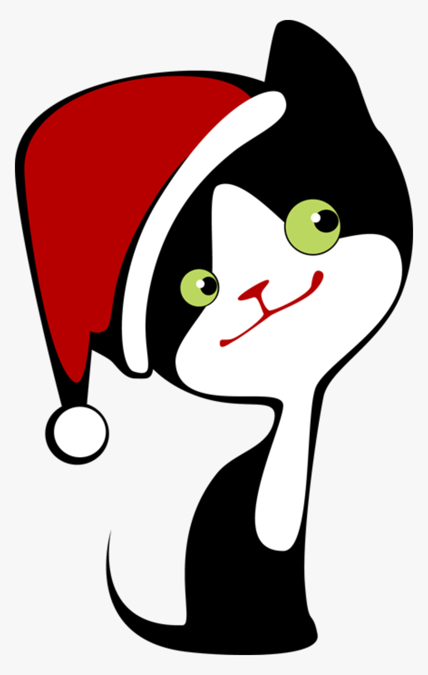 Free Christmas Cat Clipart, HD Png Download