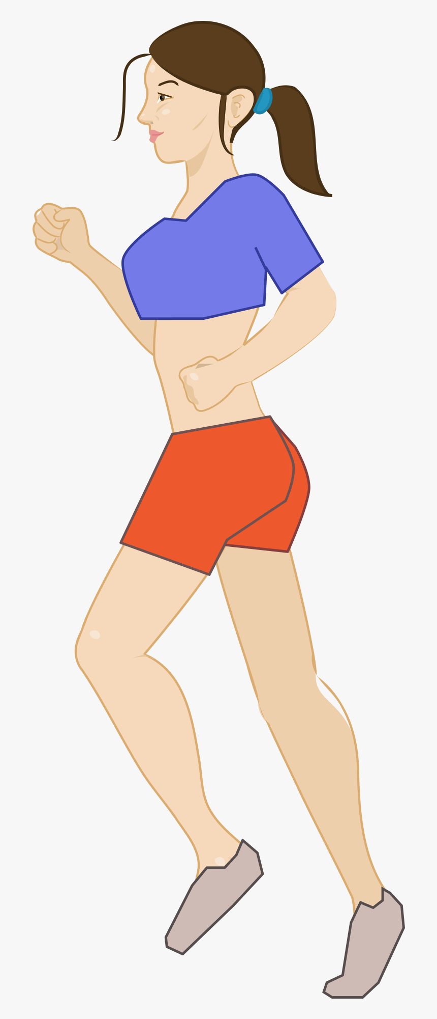 Woman Jogging Clipart, HD Png Download
