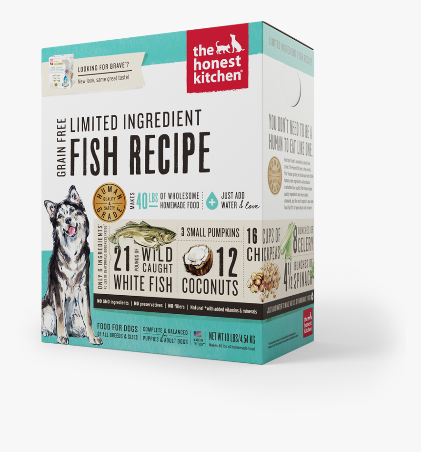 183413004893 Pt01 Preview - The Honest Kitchen Limited Ingredient Fish Recipe Dehydrated, HD Png Download