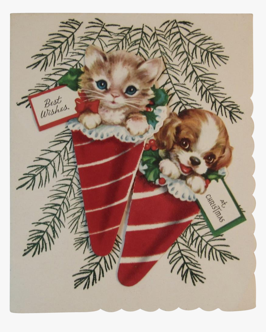 Clip Art Kitty Cat And Puppy, HD Png Download