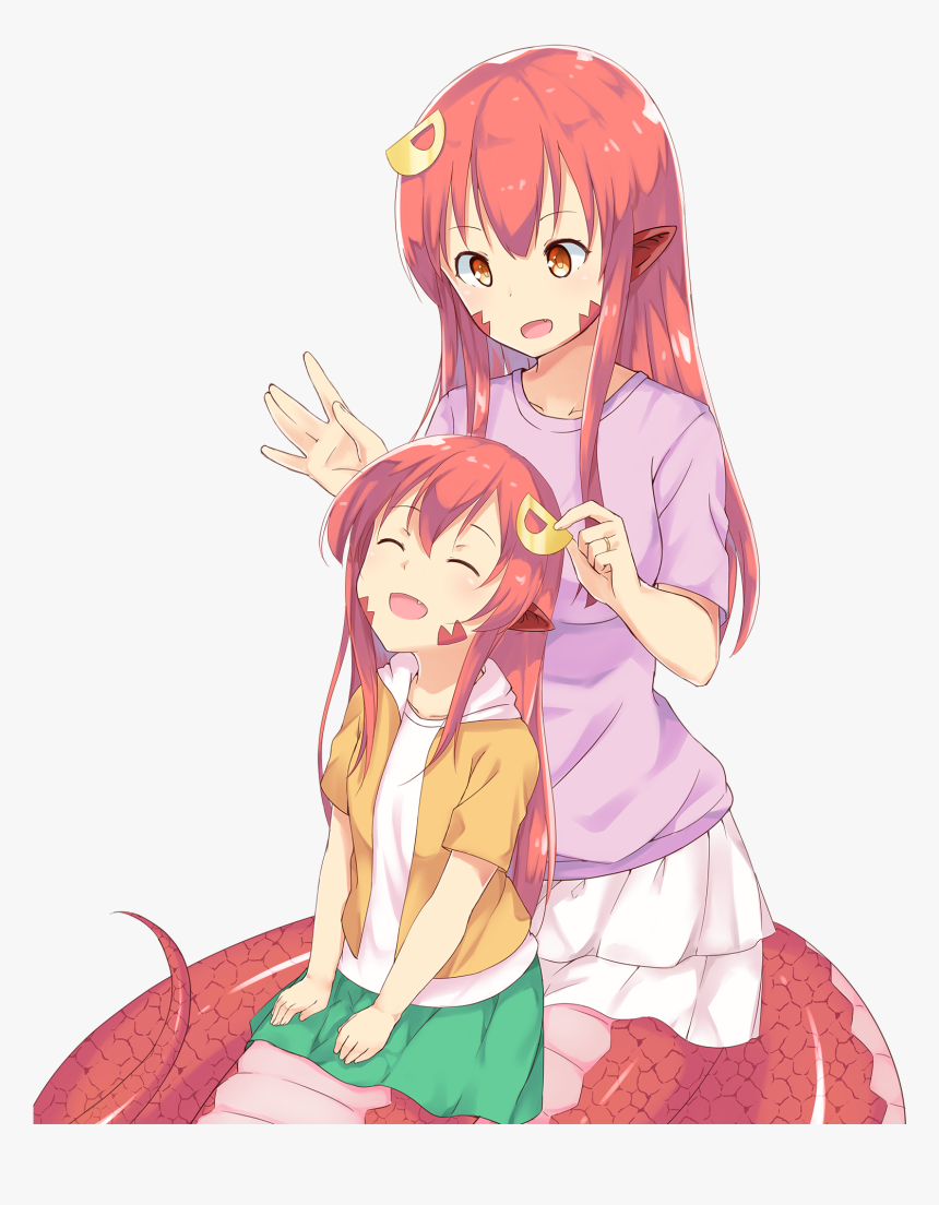 Transparent Nichijou Png - Monster Musume Miia And Kurusu, Png Download