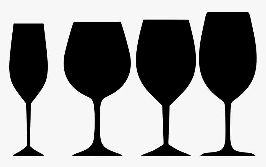 Wine Glasses Silhouette Png, Transparent Png