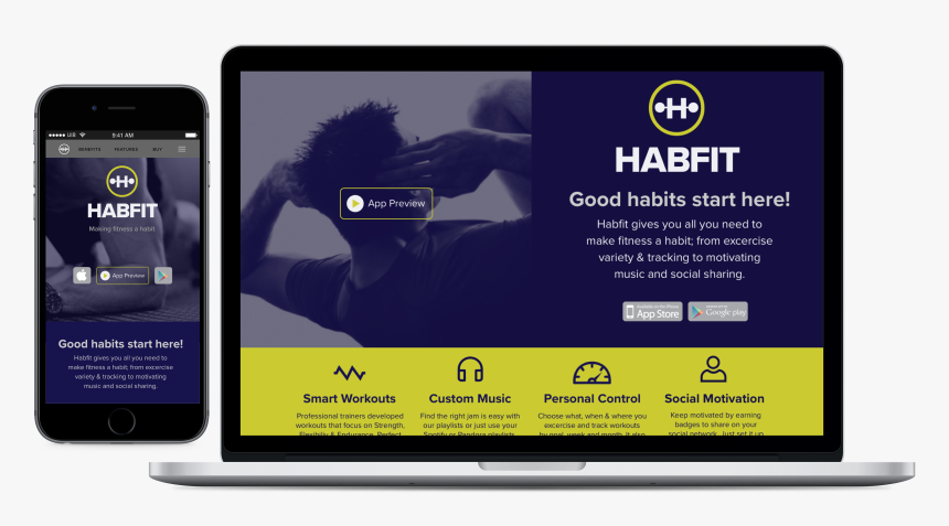 Excercise Png -habfit Fitness App - Online Advertising, Transparent Png