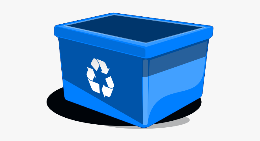 Recycle Bin Svg Clip Arts - Blue Recycling Bin Clipart, HD Png Download