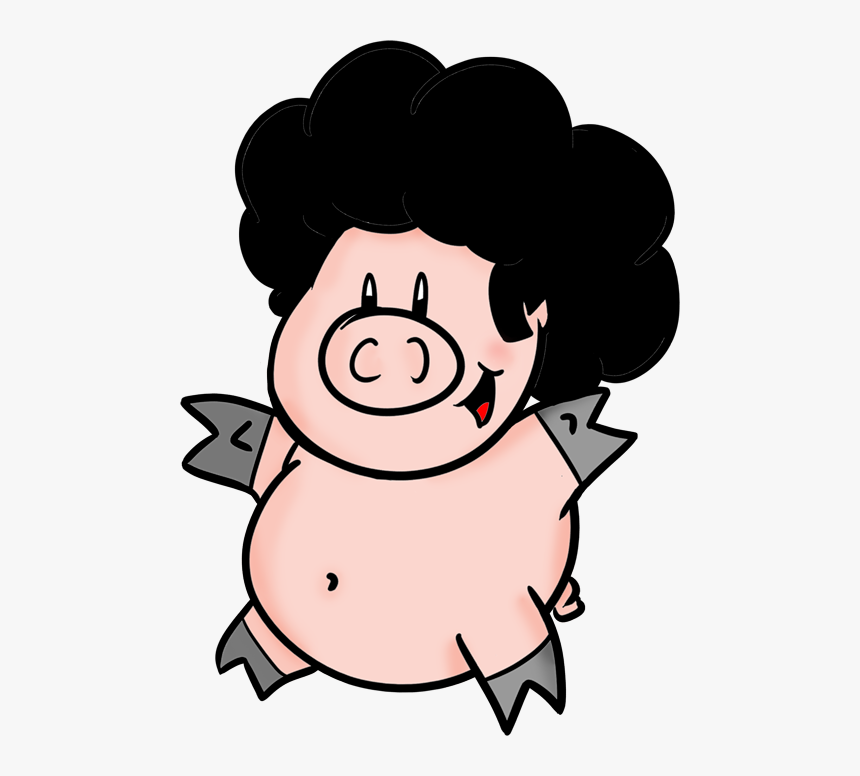 Pig With An Afro, HD Png Download