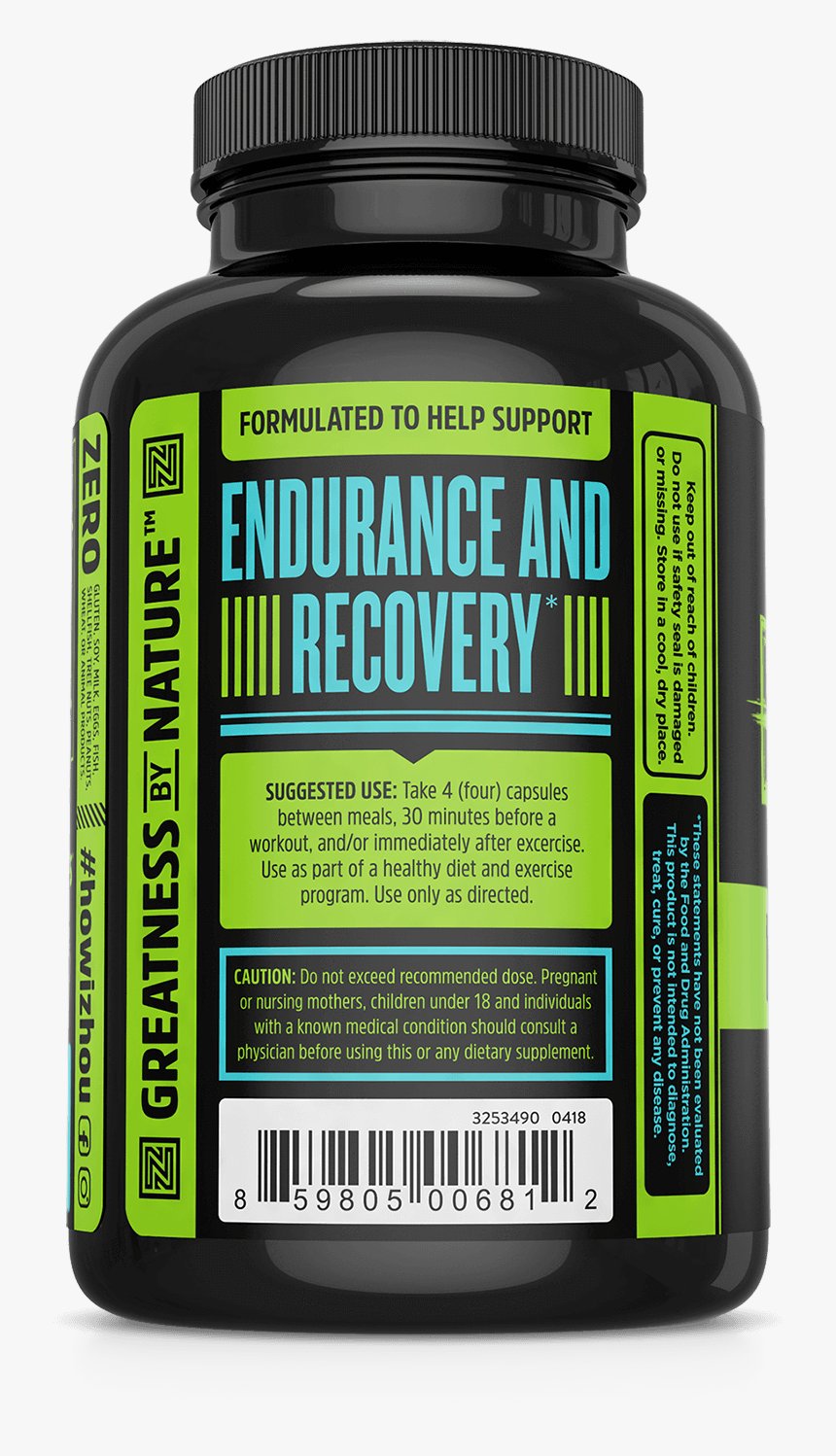 Zhou Nutrition Muscle Bcaa Supplement Upc 
 Class Lazyload - Dietary Supplement, HD Png Download