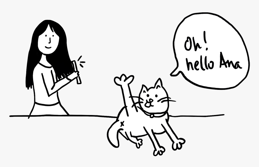 A Drawing Of Ana Holding A Phone And Taking A Photo - Cartoon, HD Png Download