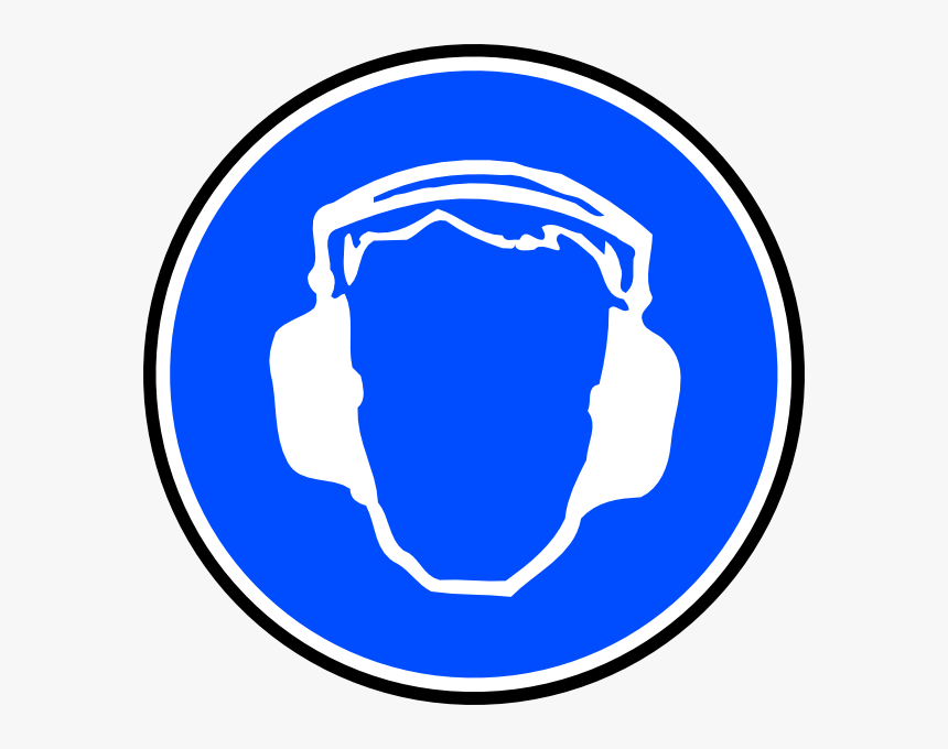 Mandatory Ear Protection Svg Clip Arts - Safety Sign Free Download, HD Png Download