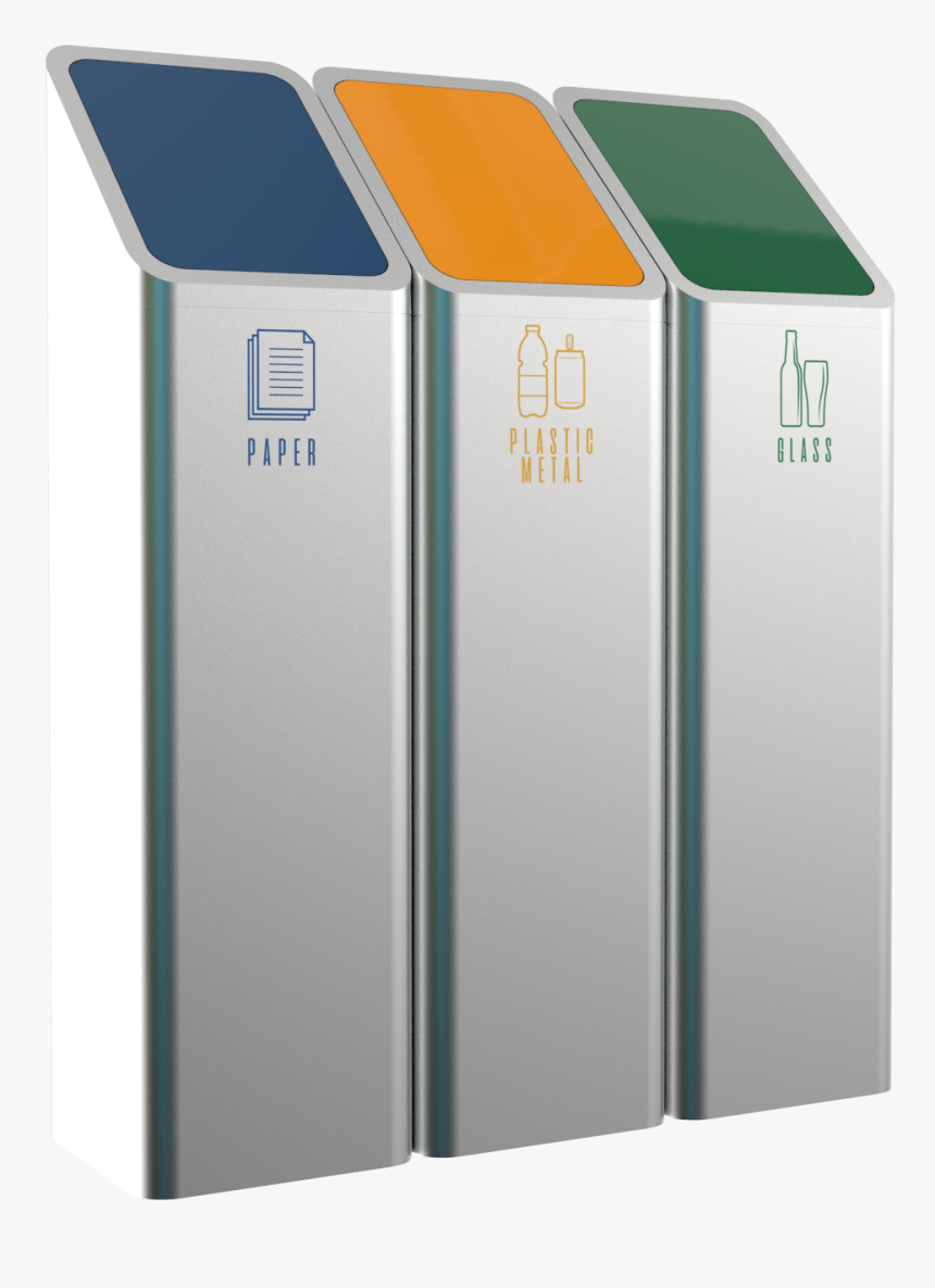 Stainless Steel Recycling Bins - Plastic, HD Png Download