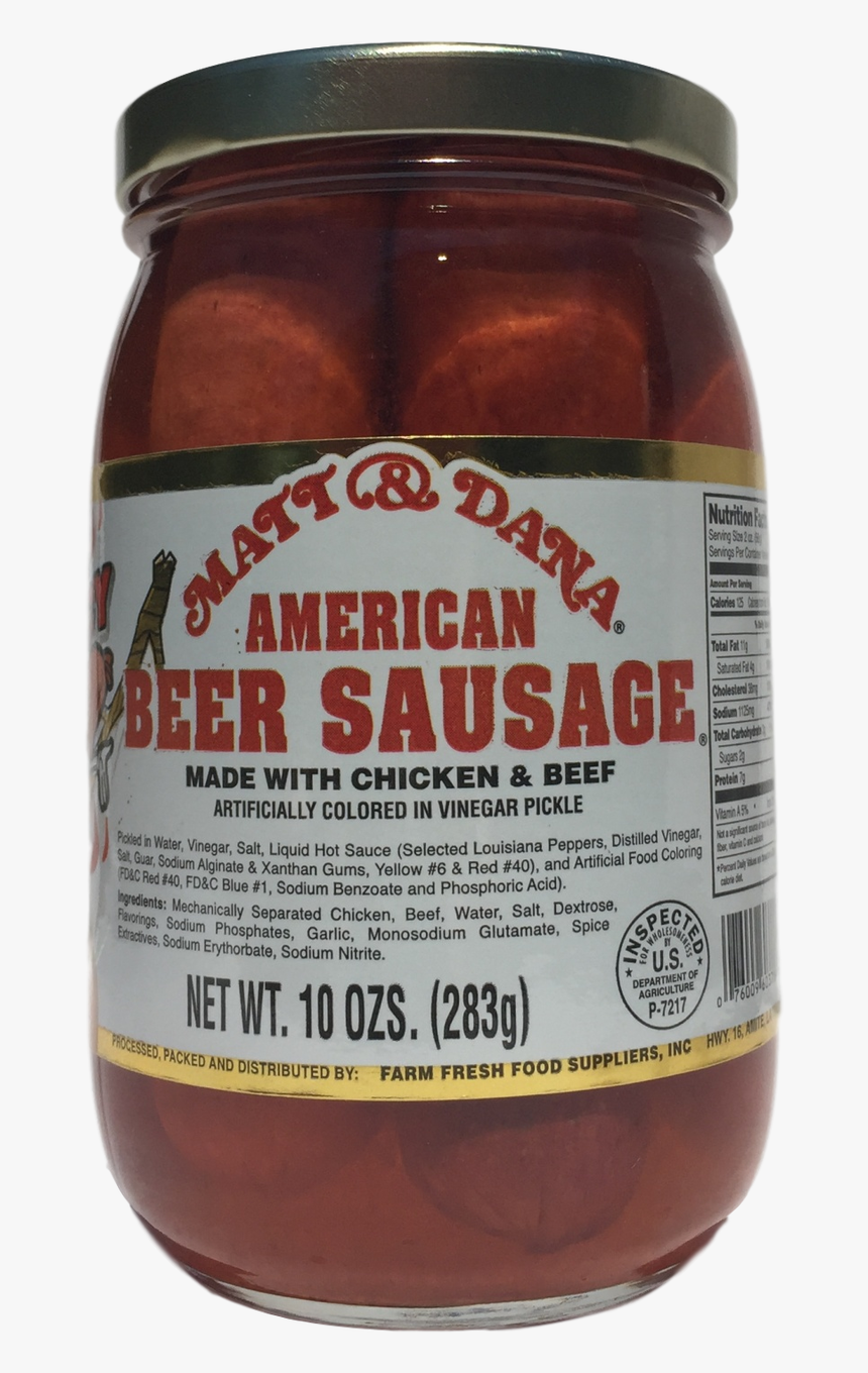 Matt & Dana American Beer Sausage-front - Dip, HD Png Download