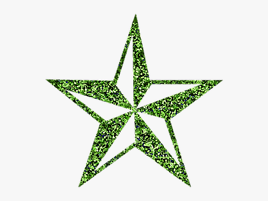 #green #glitter #sparkling #star #sticker - Mens Star Tattoo Designs, HD Png Download