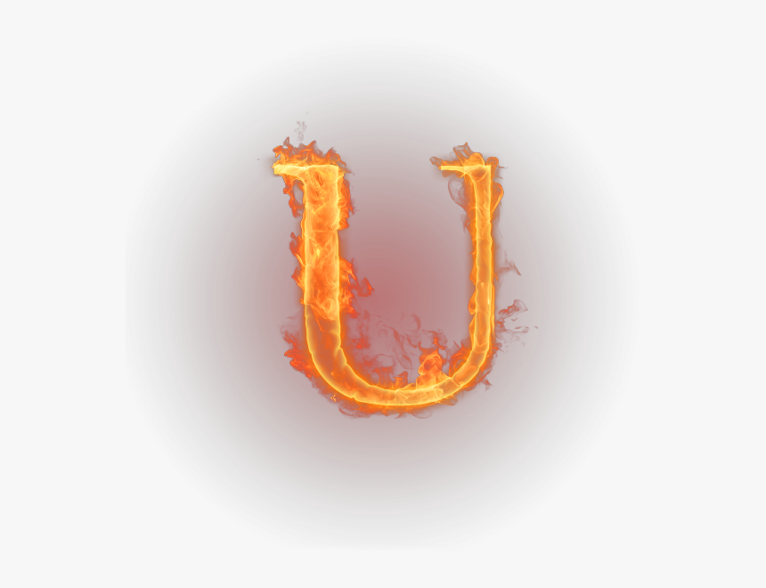 Английский Алфавит, Огненная Буква U, Огонь, Пламя, - Пнг Буква U, HD Png Download