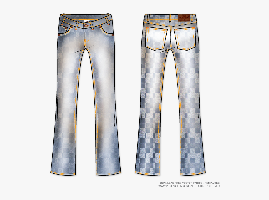 Mens Boot Cut Denim - Pocket, HD Png Download