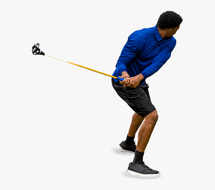 Flinggolf Player Swinging A Flingstick 
 Style Height - Foursome (golf), HD Png Download