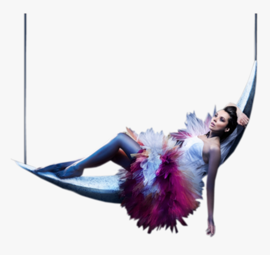 #girl #woman #swing #hamock #laying #relaxing - Woman Moon, HD Png Download