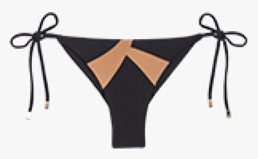 Black Wave Tie Side Bottom - Panties, HD Png Download