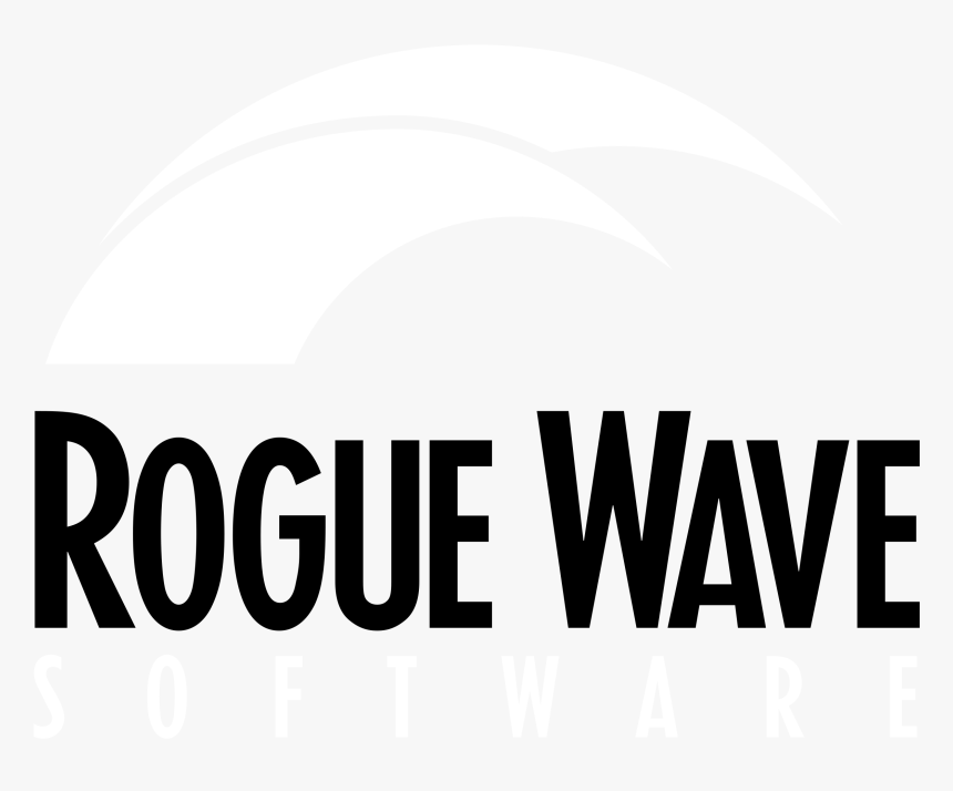 Rogue Wave Software Logo Black And White - Rogue Wave Software, HD Png Download