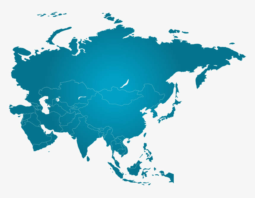 Asia Map Transparent Background, HD Png Download