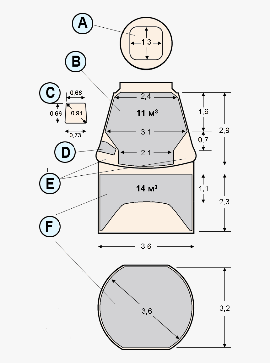 Vaisseau Spatial Dragon Dimensions Et Volume Charge - Spacex Dragon Dimensions, HD Png Download