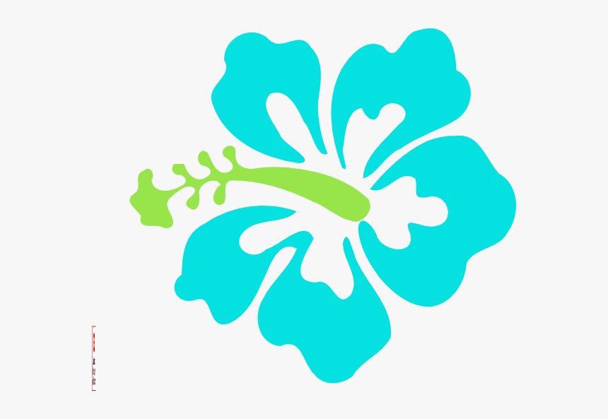 Aqua Hibiscus Svg Clip Arts - Hibiscus Clip Art, HD Png Download