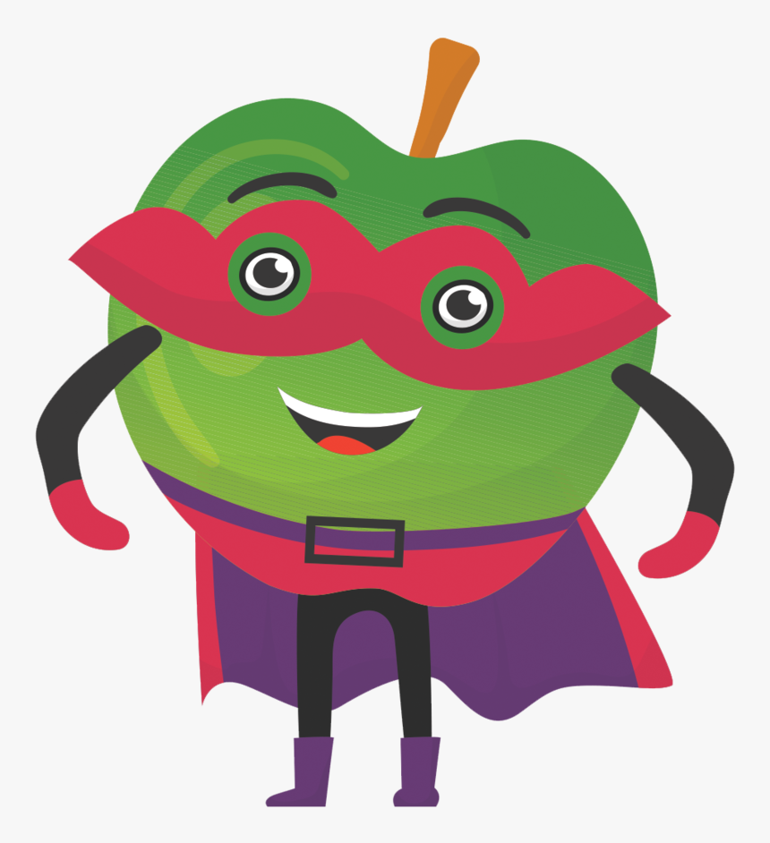 Greenappleman - Fruits And Vegetables Superhero, HD Png Download