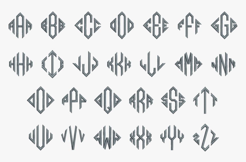 Diamond 3d Puff - Diamond Monogram, HD Png Download