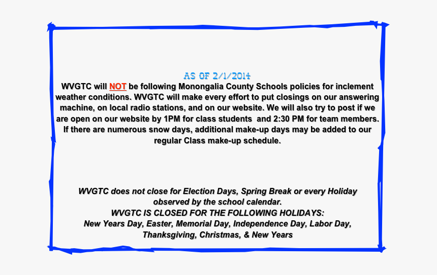 As Of 2/1/2014
wvgtc Will Not Be Following Monongalia - Puma Usp, HD Png Download
