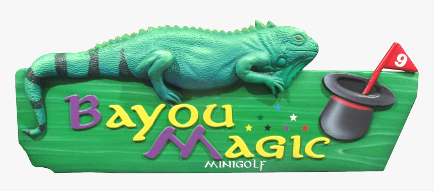 Bayou Magic Fun Center - Green Iguana, HD Png Download