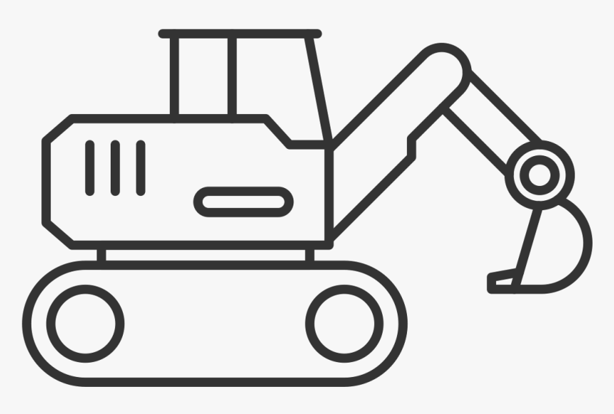 Transparent Excavator Png - Jcb Model To Drawing, Png Download