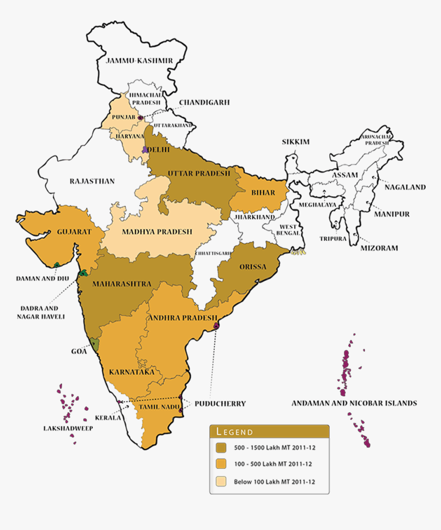 Map Of Production Of Sugarcane In Various State - Production Of Sugarcane In India, HD Png Download